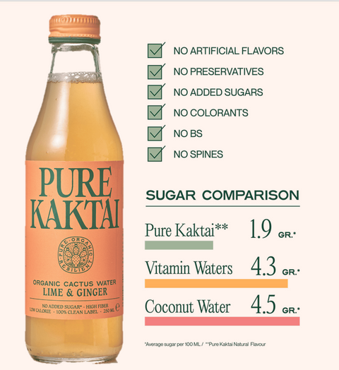 Organic ginger cactus water